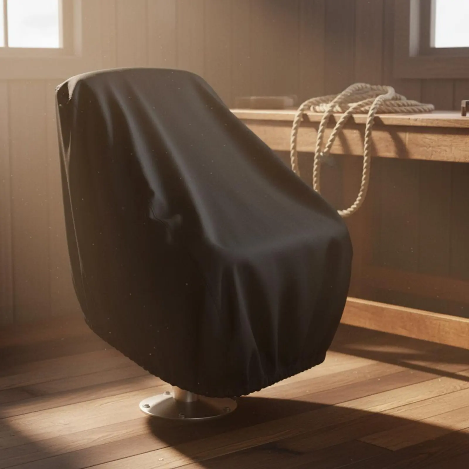 Boat Seat Cover Heavy Duty Yacht Chair Cover Outdoor Boat Seat Protector Resistant Marine Gear Elastic Cord for Dock Storage