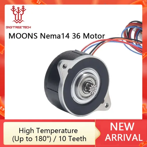 Imagen 1 del producto Motor paso a paso BTT NEMA14 36  10 dientes  MOONS CSE14HRA1L410A para Orbiter Sherpa Mini extrusora Voron 2.4  impresora 3D de alta temperatura