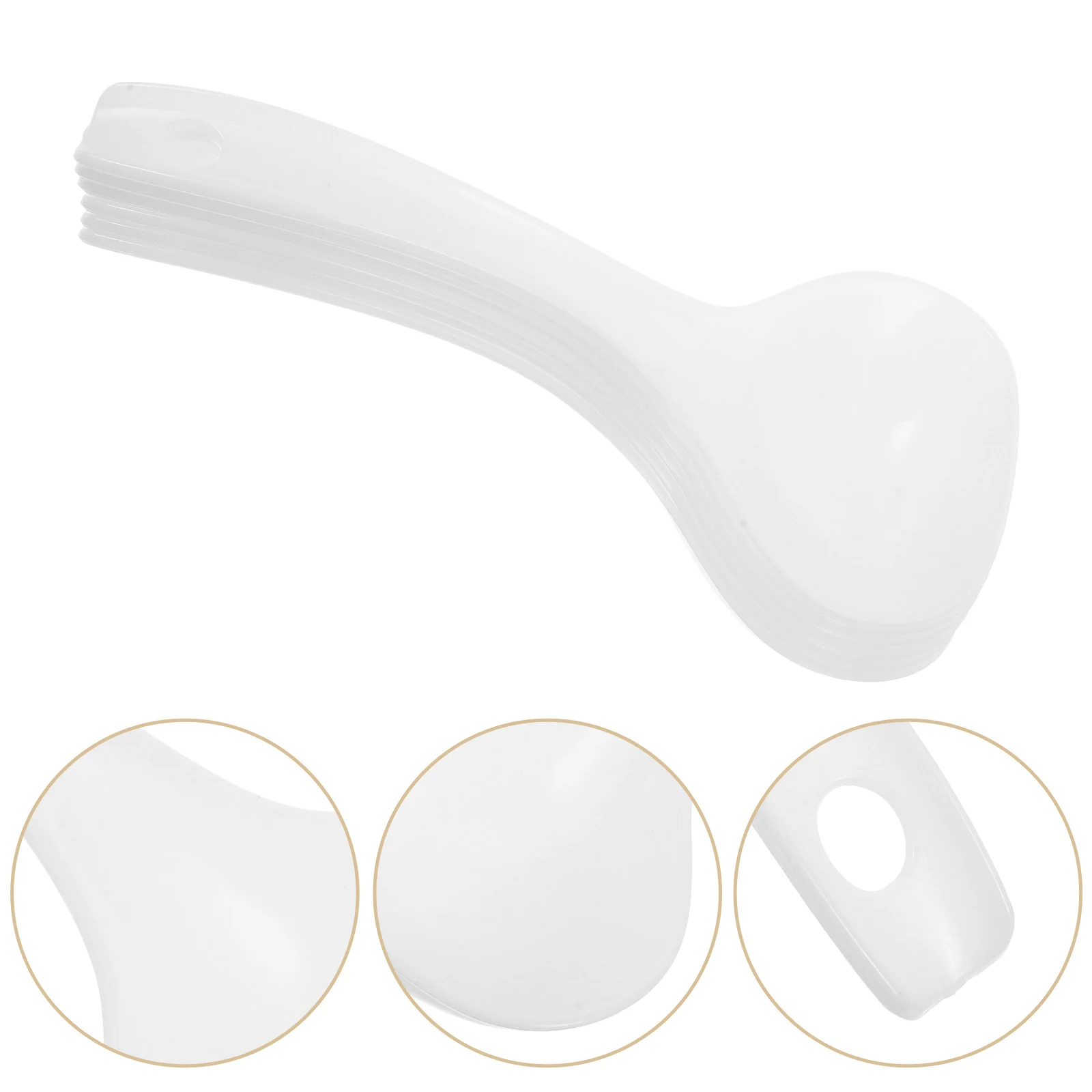 

6 Male Spoon Soup Ladle Serving Spoons Kitchen Canteen Restaurant Practical Sturdy PP Material Ergonomic Comfortable Home Garden