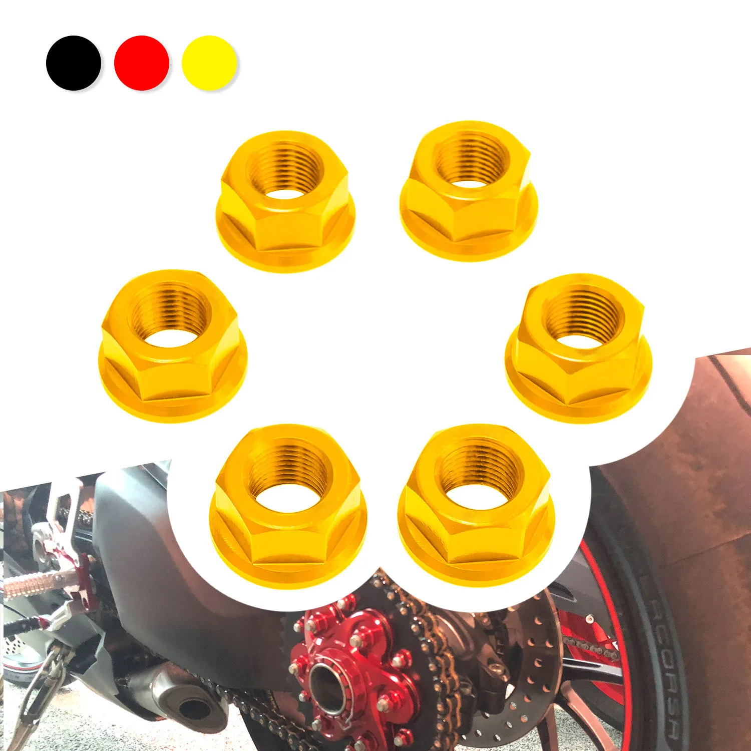 Motorcycle Rear Sprocket Cover Nuts M10*1.0 For Ducati Diavel 1200 1260 1260S X-Diavel 1262 1262S STREETFIGHTER 1098 1098S V2 V4