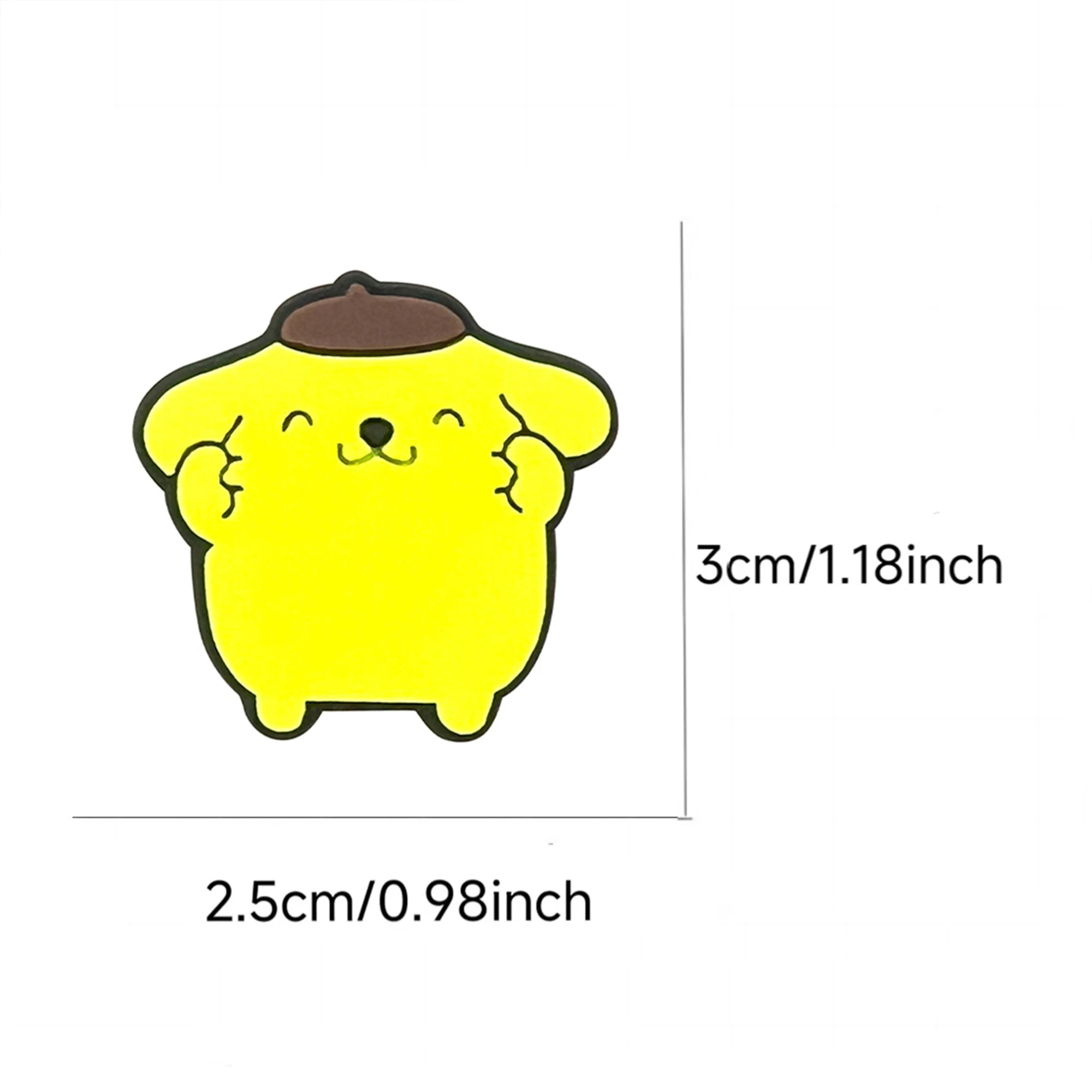 12-200pcs Mesuca Cute Cartoon Sanrio Series PVC Shoe Accessories Suitable For Hole Shoes And Beach Bags Party Decoration