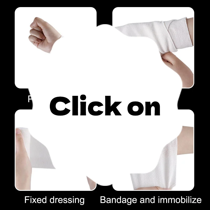 

1Roll Elastic Compression Bandage Wrap With Hooks,Athletic Sport Support Tape For Ankle,Wrist,Arm,Leg Wound First Aid Measure