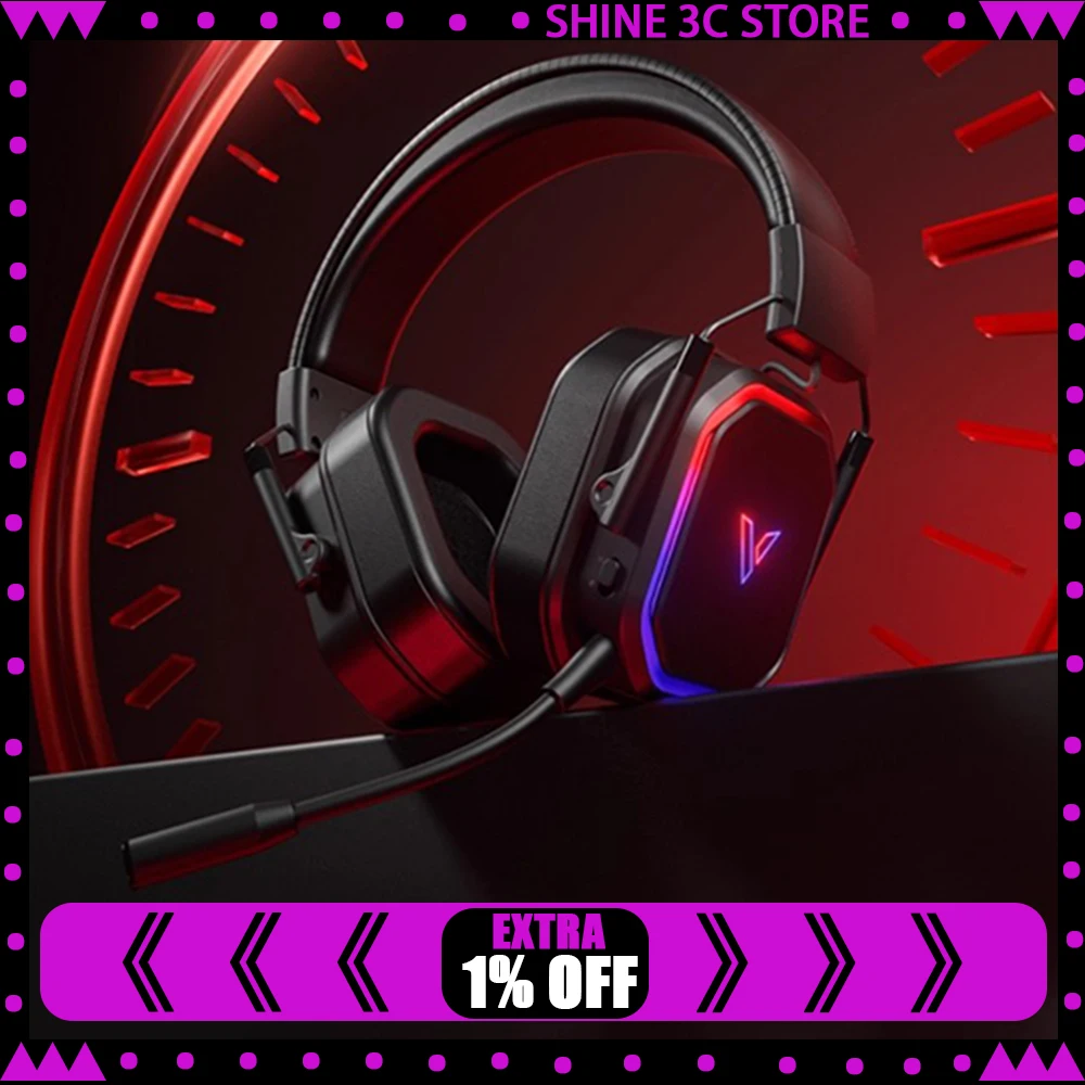 

Rapoo VH850 3-режимные беспроводные игровые наушники для киберспорта с микрофоном и шумоподавлением RGB, длительный срок службы батареи, гарнитура на заказ с низкой задержкой