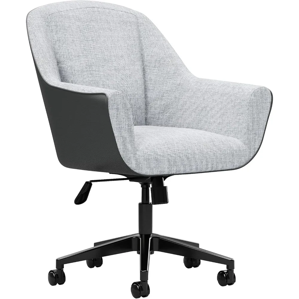 

Modern Ergonomic Upholstered Chair for Desk and Conference Use with Wheels