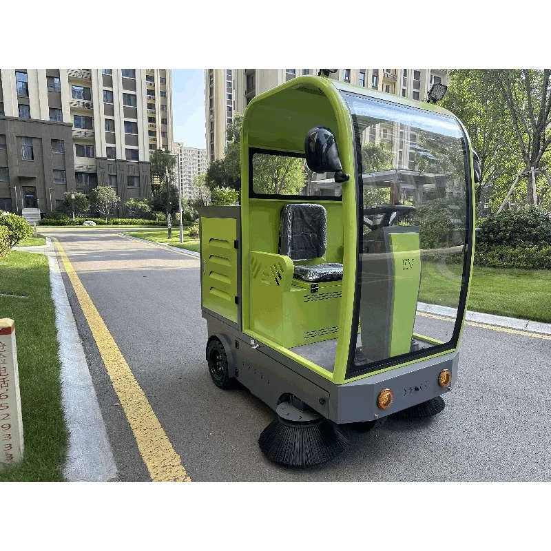 YG Customized New Electric Riding Semi Enclosed Street Sweeper With CE Certification