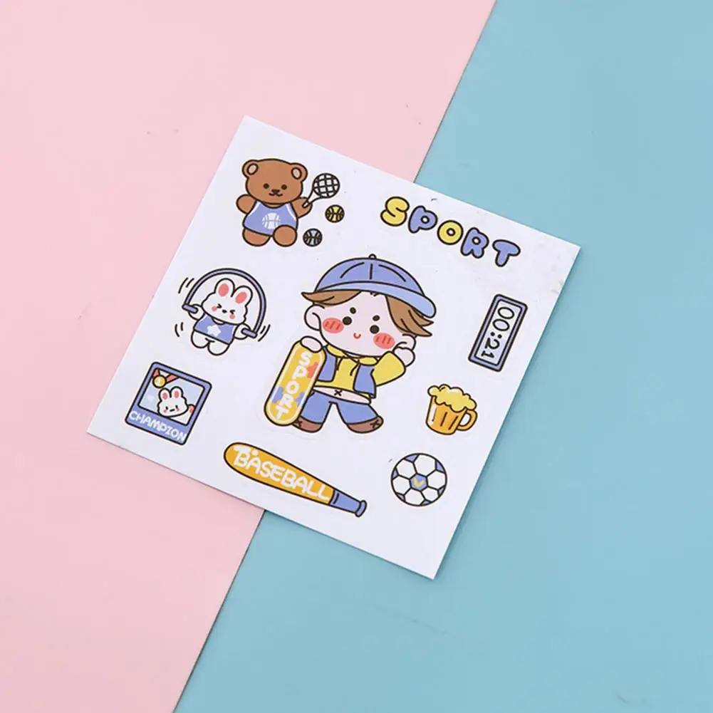 10Pcs Box Sticker Waterproof PVC Seamless Stationery Sticker Reusable Computer Decal Graffiti Sticker for Photo Album наклейки