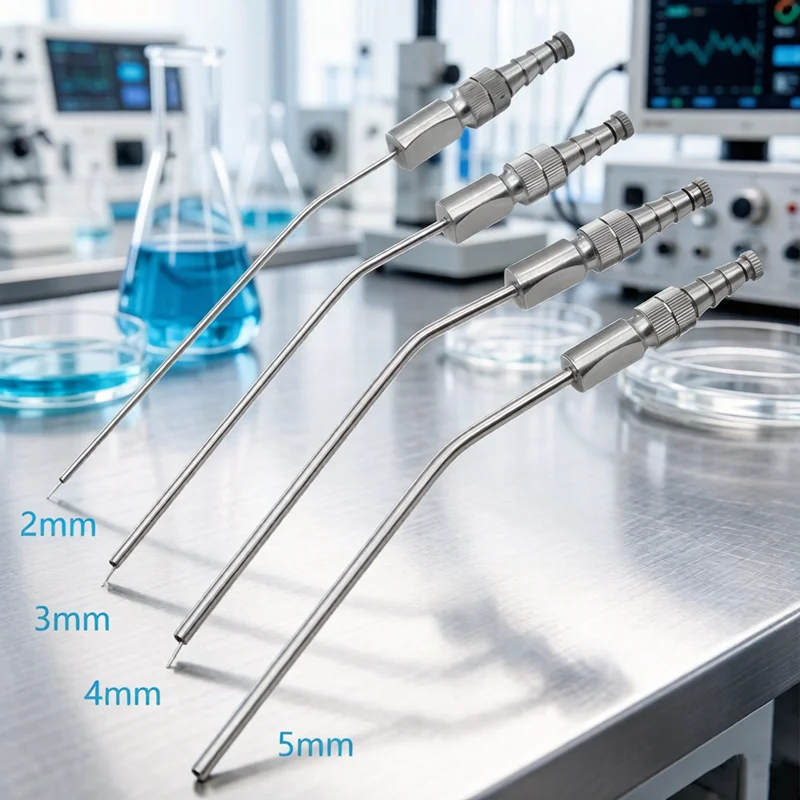 NOUVEAU 2026 – 1 pièce – Tube d'aspiration en acier inoxydable 3mm/4mm/5mm – Tube chirurgical pour implant dentaire – Instrument de laboratoire dentaire