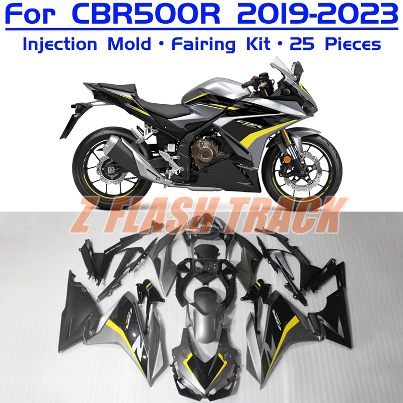 For Honda CBR500R CBR 500R CBR500 R 2019 2020 2021 2022 2023 Body Full Fairing Kit Cowl Bodywork ABS Injection Gray Black Yellow