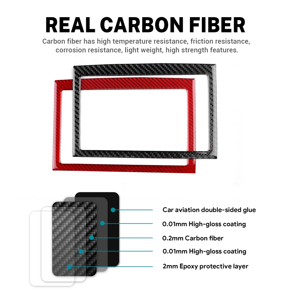 Real Soft Carbon Fiber Sticker For Kia Sportage 2017 2018 2019 LHD RHD Car Central Control Screen Interior Trim Accessories