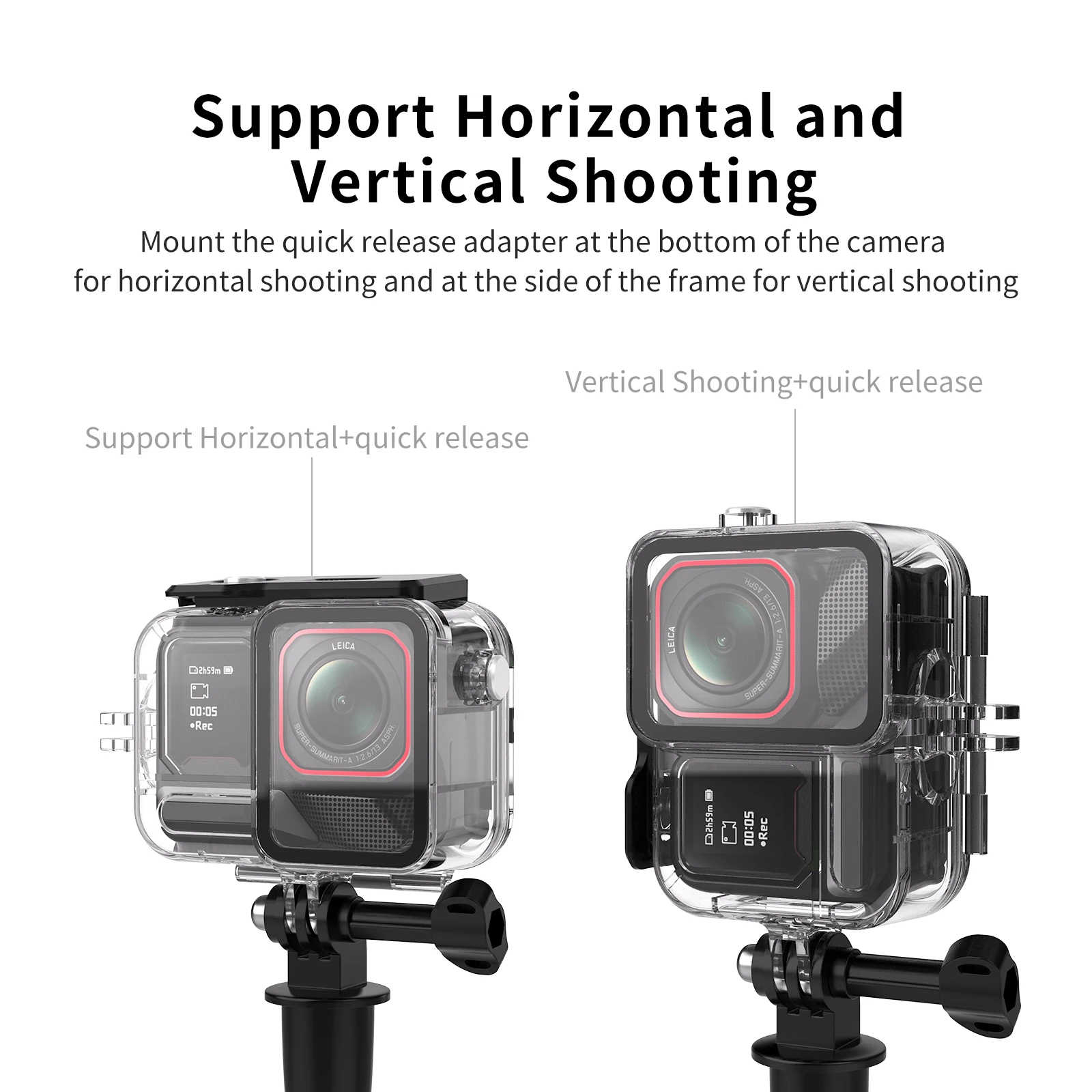 غطاء مقاوم للماء الغطاء الواقي تحت الماء 45 متر الغوص شل الغوص الحال بالنسبة Insta360 Ace Pro 2 / Pro ملحقات الكاميرا الرياضية