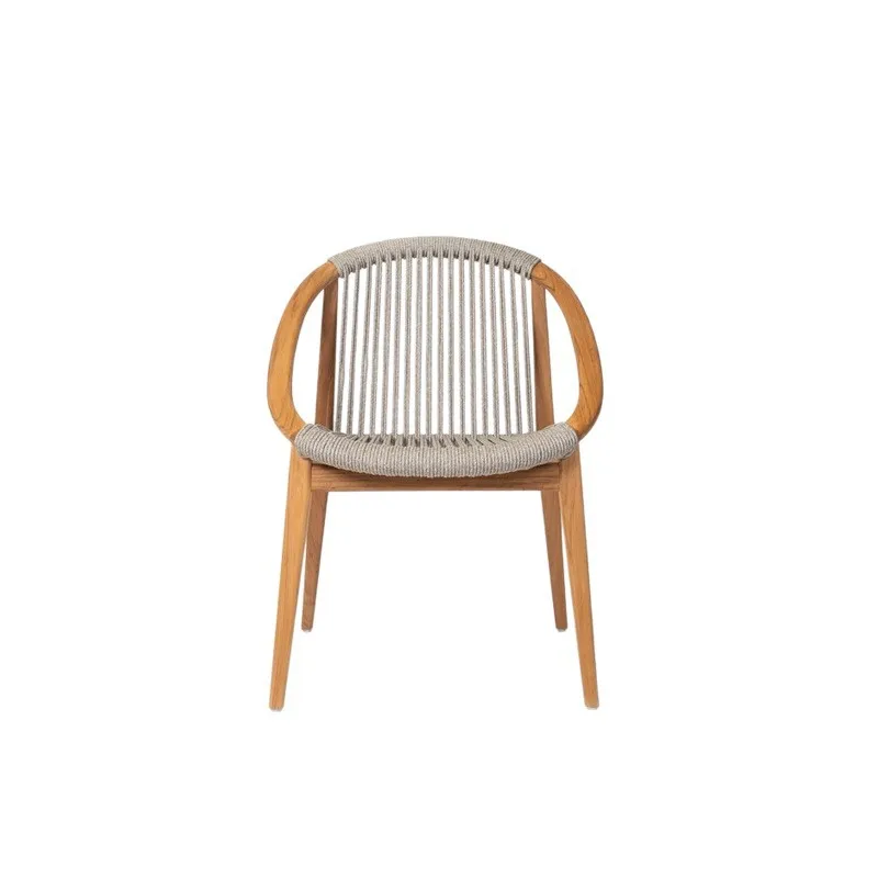 كرسي أريكة للحديقة في الفناء الخارجي، شرفة متعددة، طاولة طعام وكراسي من خشب الساج الترفيهي، سرير الفندق