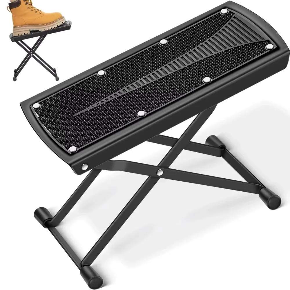 

Portable Adjustable Guitar Footrest Pedal​ Metal 6-Position Height Guitar Foot Stool​ ​Foldable ​Non-Slip Guitar Foot Step