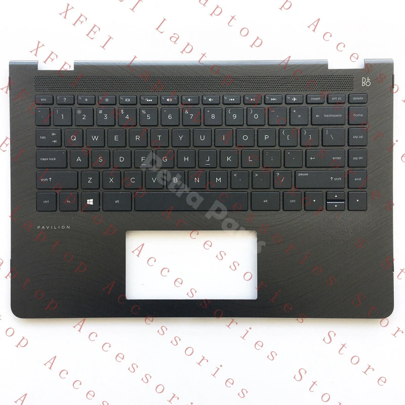 

C for HP Pavilion 14-BA 924117-001 Black Palmrest Case Cover US Keyboard