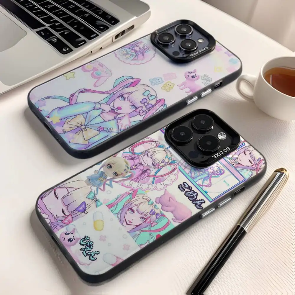 

NEEDY GIRL OVERDOSE Phone Case For iPhone 16,15,14,13,12,11,8,7,Pro,Max,Plus,Mini,XS,SE Anti Fall Black Matte Hard