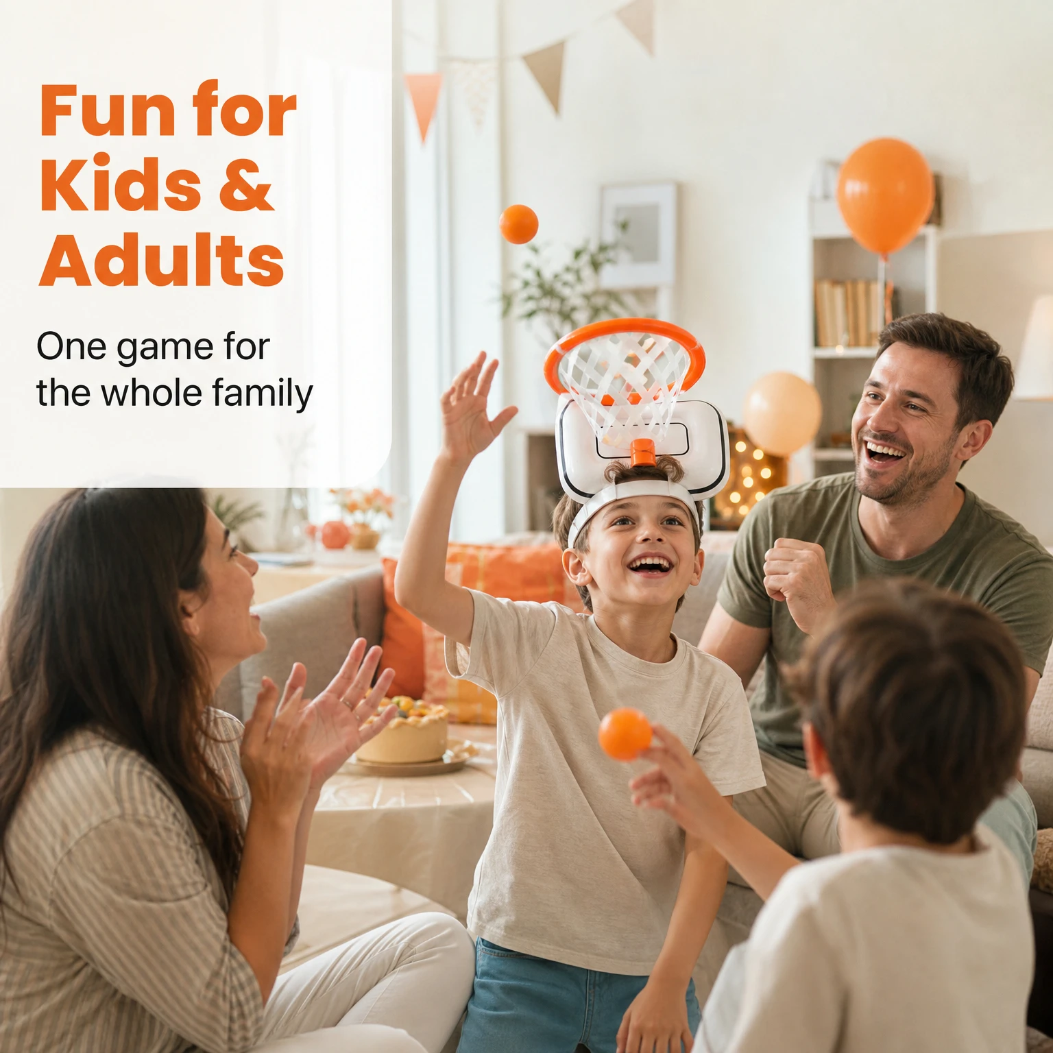 Cerceau de basket gonflable amusant à fixer sur la tête, jeu interactif parent-enfant de lancer, jouet pour fête de jardin pour enfants, cadeau