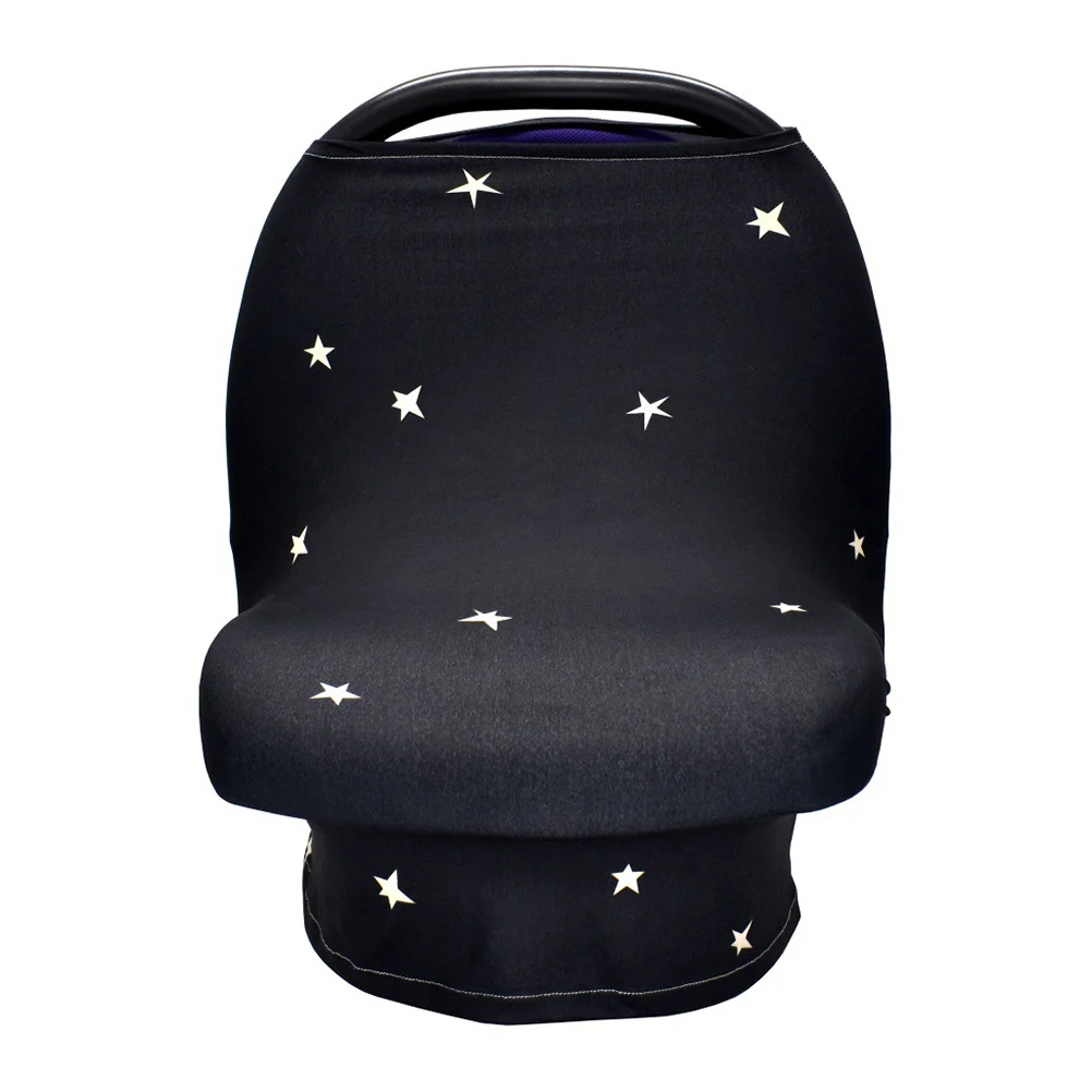 غطاء مقعد سيارة للأطفال على شكل نجمة السماء، مظلة لعربة الأطفال الرضع، غطاء للرضاعة، وشاح مقعد السيارة، خفيف الوزن يسمح بالتهوية