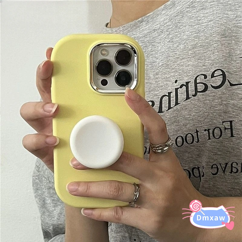 Macaron Phone Case For Redmi Note 13 Pro Plus 12 Pro 5G Turbo 11S 11T 10 5G 10T Stand Holder Case Fashion INS Style Simple Cover