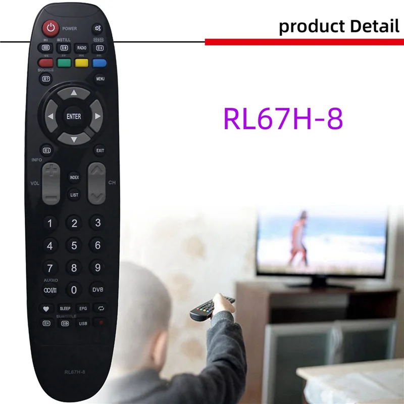 2X RL67H-8 TV Remote Control For Changhong TV TV20A-C35 SABA LC32HA3 LED50C2000H LED50C2000IS LED29B1000S