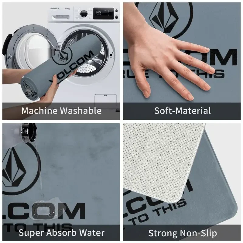 فولكومز شعار الطابق الأمامي باب مدخل الحصير حمام خارجي المطبخ ممسحة المرحاض السجاد البساط