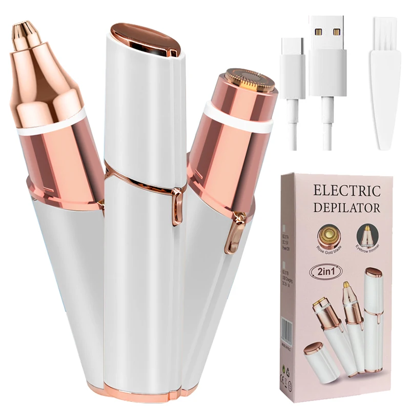 

Электрический триммер для бровей, многофункциональный женский триммер для удаления волос, нож для обрезки бровей, губная помада, устройство для удаления волос