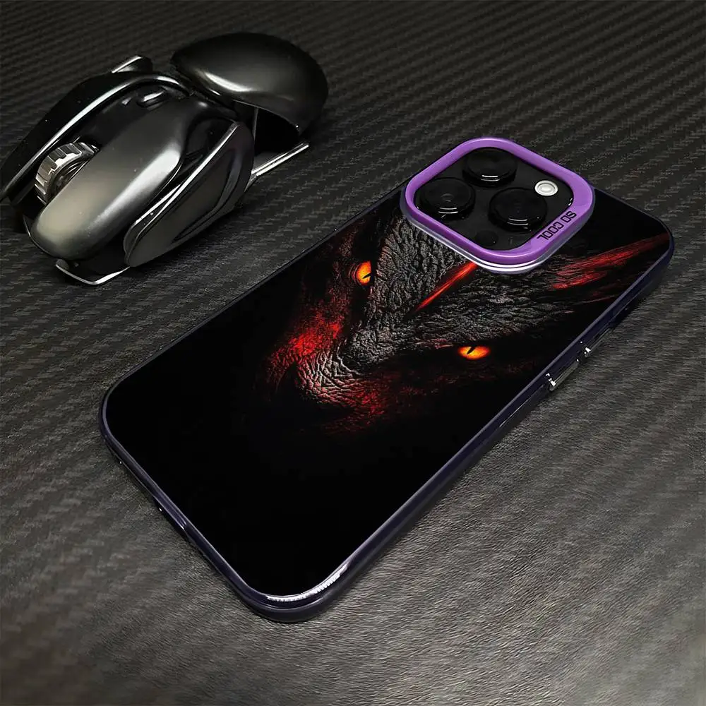 Dragon  Phone Case For iPhone17,16,15,14,13,12,11 Plus,Pro Max Purple Matte Shockproof Cover