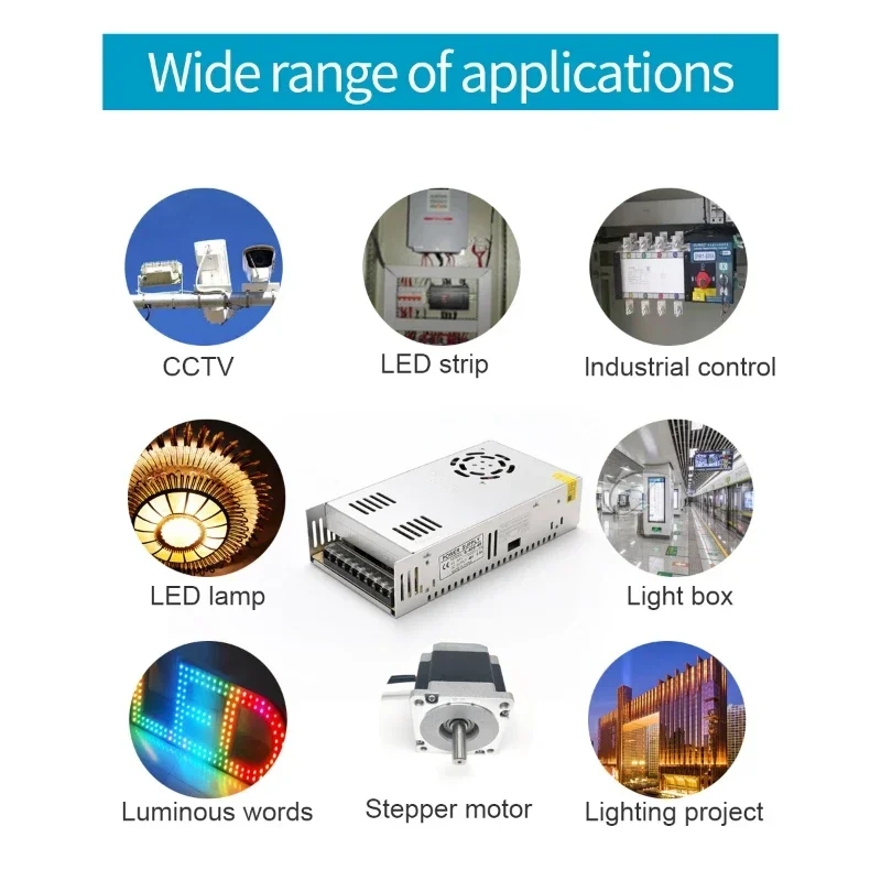 Ledstrips Voedingsadapter AC-DC 100-240V Tot 5V 12V 24V 36V 1a 2a 3a 5a 10a 20a 30a Transformator Schakelende Voeding