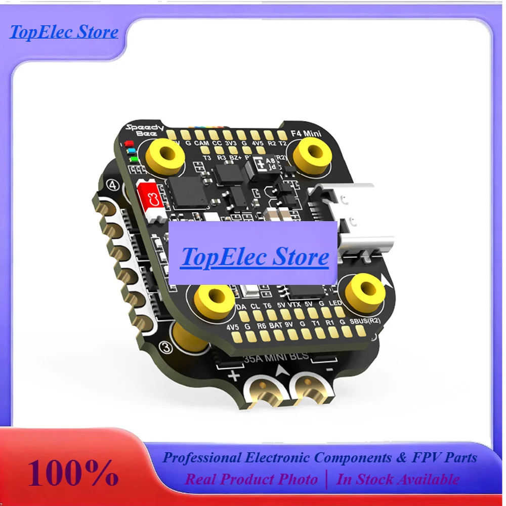 TopsSpeedyBee F405 Mini Flight Controller BLS 35A Mini V2 4-in-1 BLHeli_S J-H-40 ESC 20x20 Stack RC FPV Free Racing Drone