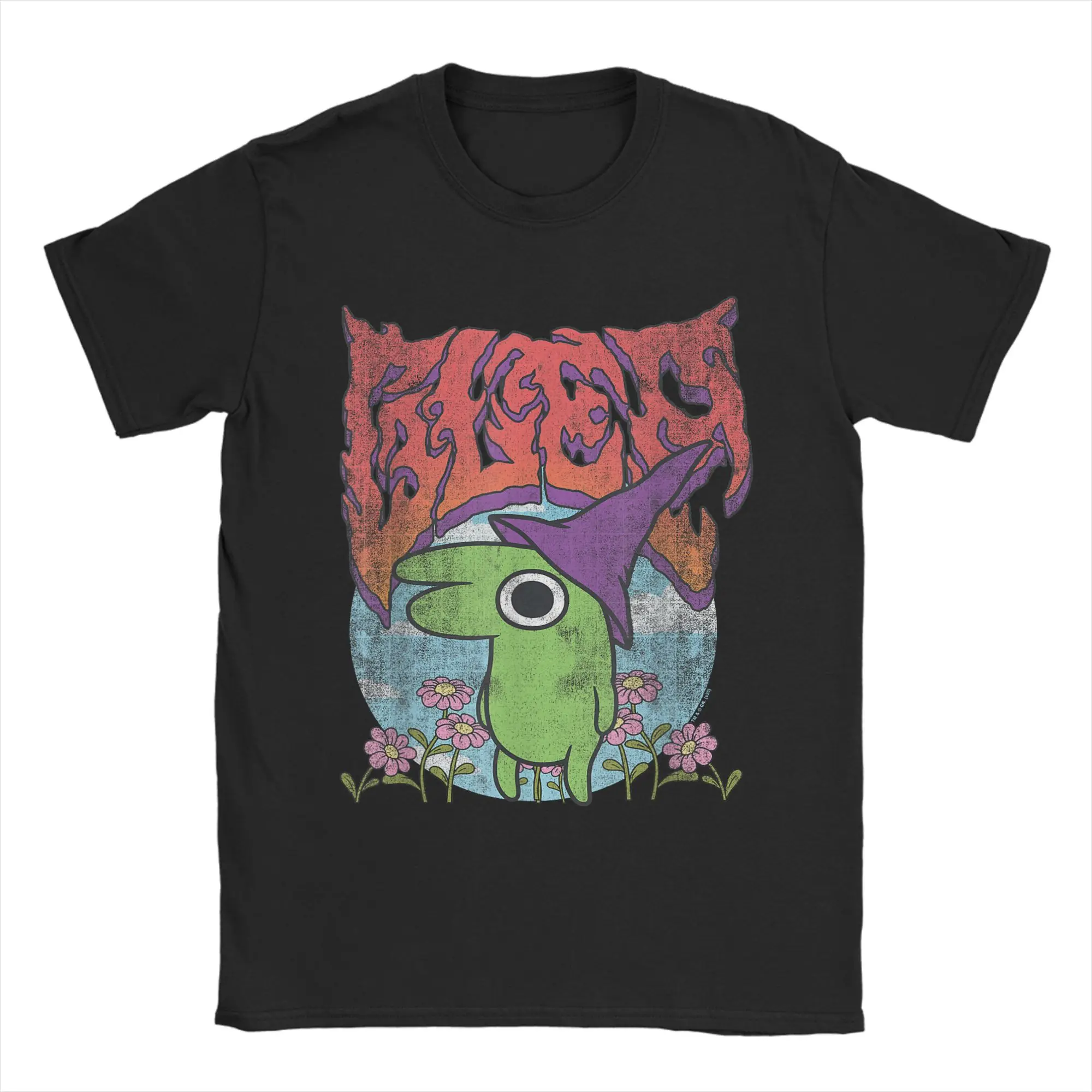Smiling Friends Glep Flowers T Shirt Men Cotton Cool T-Shirt Round Neck  Tee Shirt Short Sleeve Tops Summer