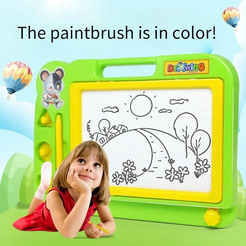 لعبة رسم مغناطيسية للأطفال، لوحة رسم قابلة لإعادة الاستخدام، لعبة جرافيتي ملونة، لعبة إبداع تعليمية للأطفال #2