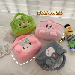 Nuovo Kawaii Sanrio Kuromi MyMelody Kirby Cartoon Anime peluche Bag Cute Handbag Cosmetics Bag articoli vari custodia regalo per ragazza