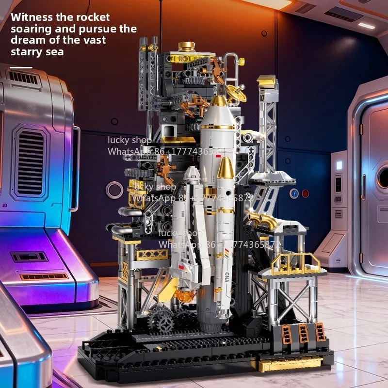 Moon Landing Program - Space Rocket, Highly Restored Rocket Launch Tower Scene Suitable for Gifts and Collections
