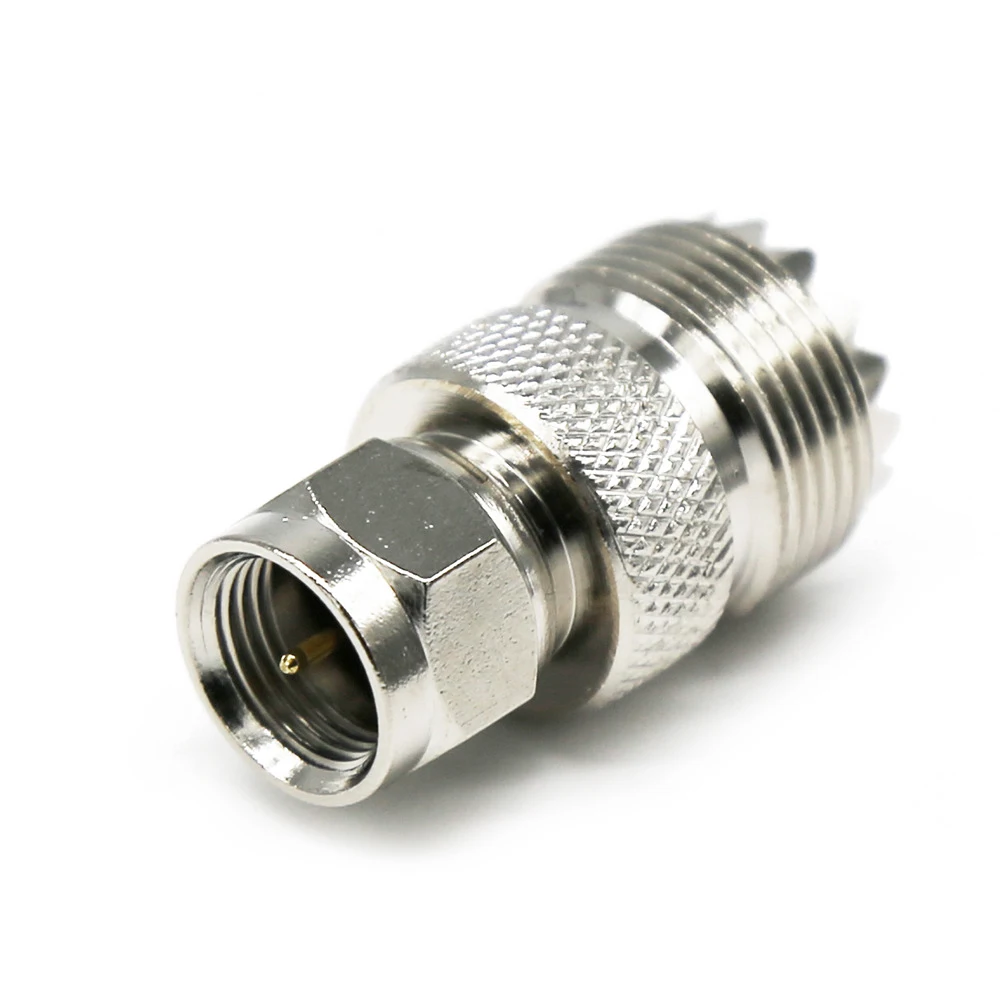 PL259 SO239 UHF Stecker-Buchse auf F TV Stecker-Buchse Adapter PL-259 SO-239 Steckverbinder Gerade Kupfer Vernickelt – Detail 4