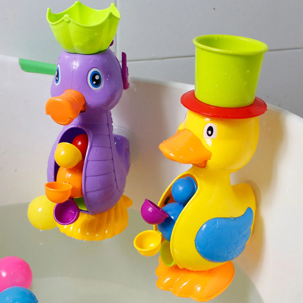 2 Pcs Bath Toys Baby Tub Bathtime Squirt Toddler Plastic Kids Shower Watering Animal Lovely