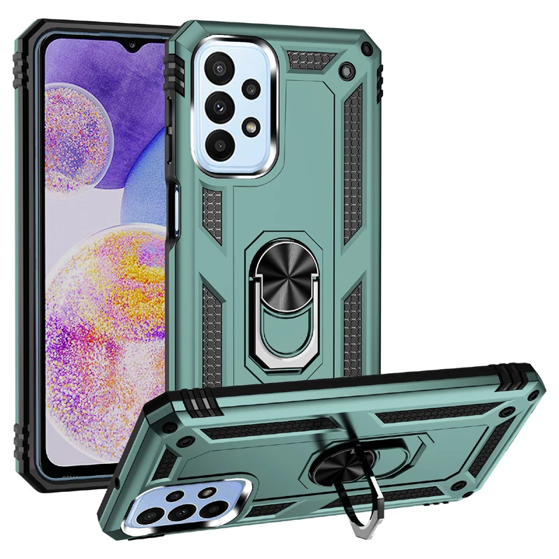For Samsung Galaxy A15 A04 A13 A05s A12 A14 A06 A16 A13 4G 5G Phone Case Armor Shockproof Magnetic Ring Protection Cover Cases