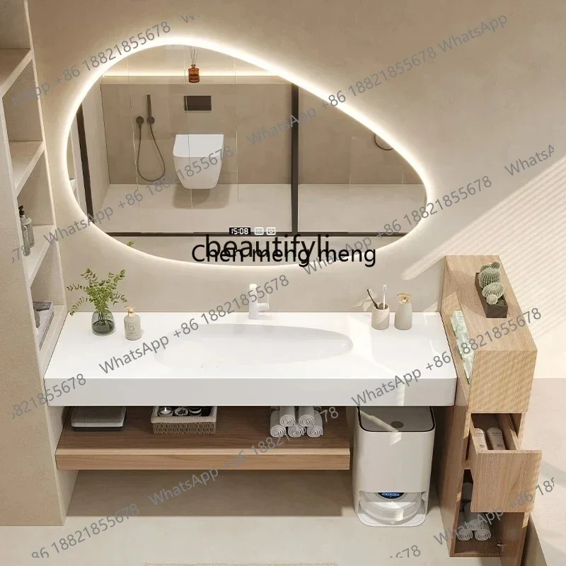 B456 High-value Corian integrated basin bathroom cabinet modern and simple, hand washbasin washbasin basin
