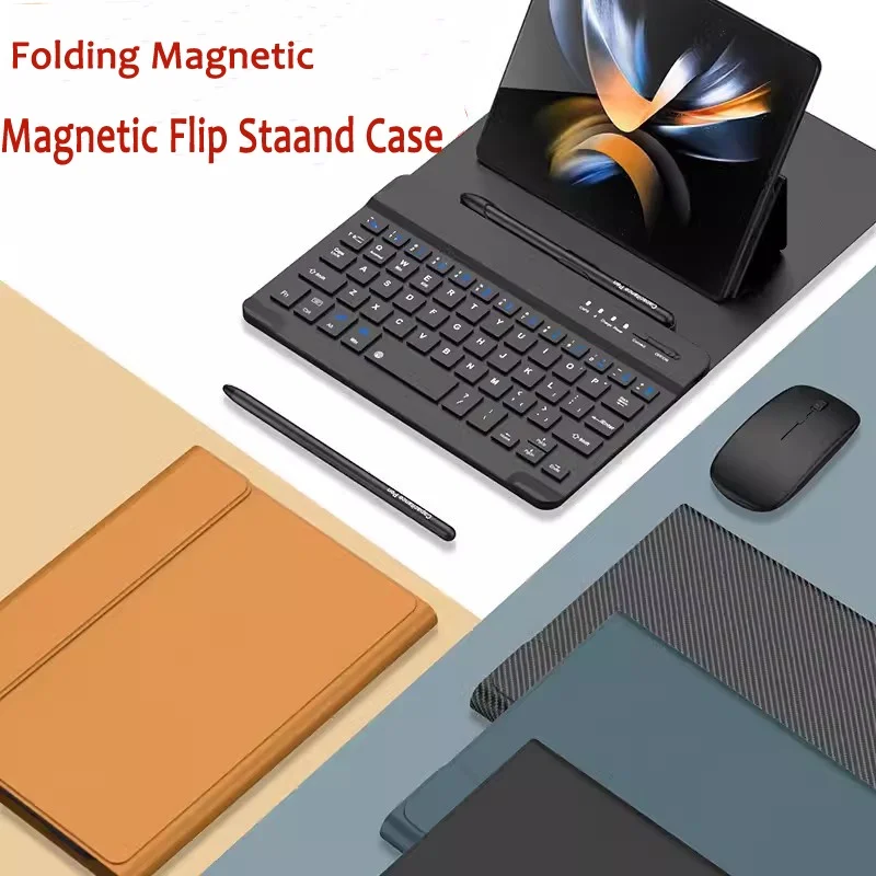 

Magnetic Keyboard Case for Samsung Galaxy Z Fold 5 Z Fold 4 Z Fold 3 Z Fold 2 Fold 1 Z Fold 4 Z Fold 3 Keyboard Leather Holster