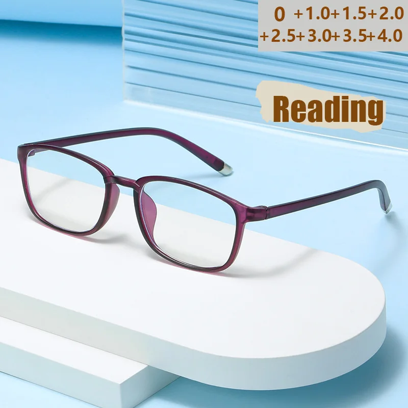 Retro Anti-blau Licht Lesebrille Quadratischen Rahmen Für Ältere Alters Gläser Männer Und Frauen Lesebrille TY191