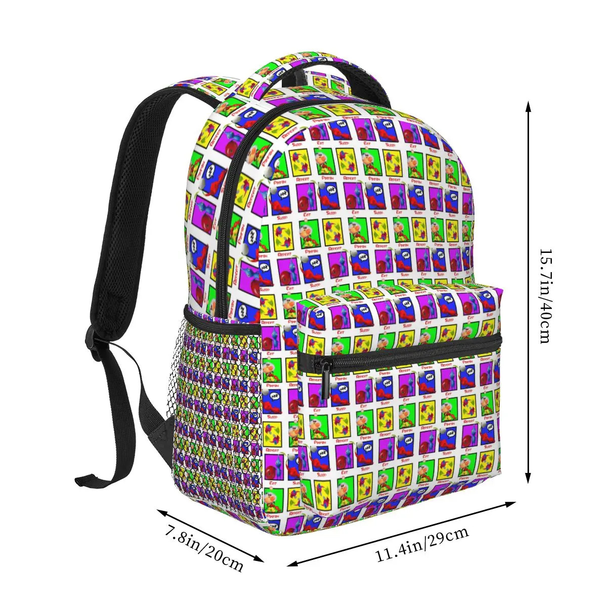 Eat Sleep Pikmin Repeat Backpack Hot Sale Daypack Large Capacity Children BookBag School Bag Shoulder Bags for Men Women