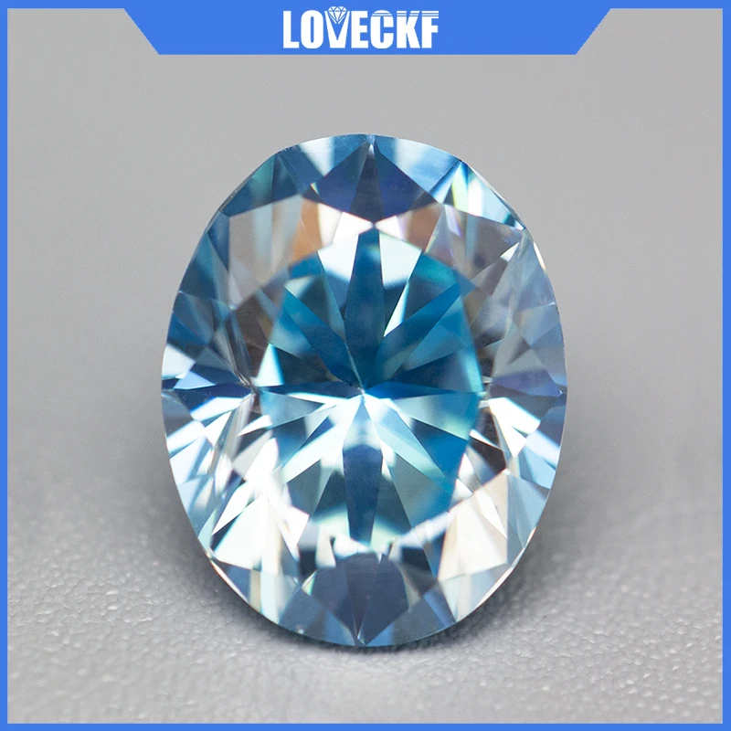 

Aquamarine / Ice Blue Colored Moissanite Lab Diamonds 0.5-5.0ct VVS1 Positive Pass Diamond Tester with GRA Certificate