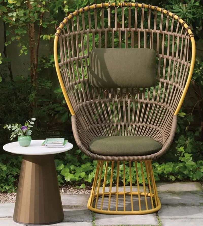 Balcony Small Outdoor Handmade Rattan Garden Furniture Modern Design Durable Creative