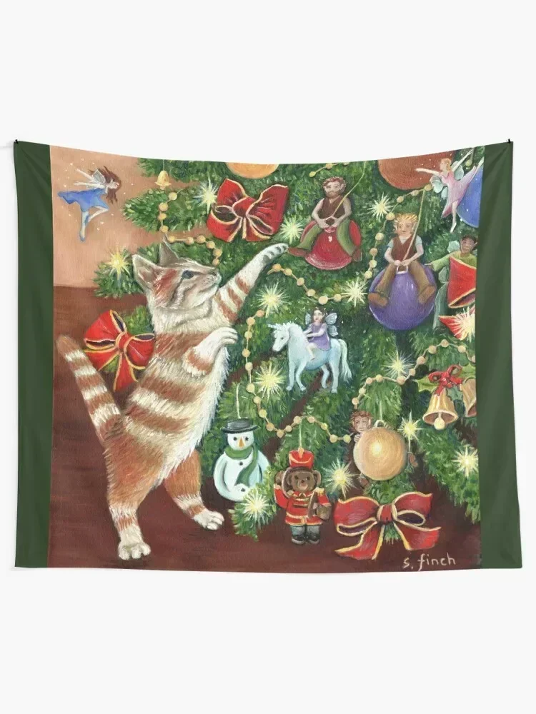 Fairy Tag at Christmas' by Sonia Finch Tapestry Home Decorations Nordic Home Decor Tapestry