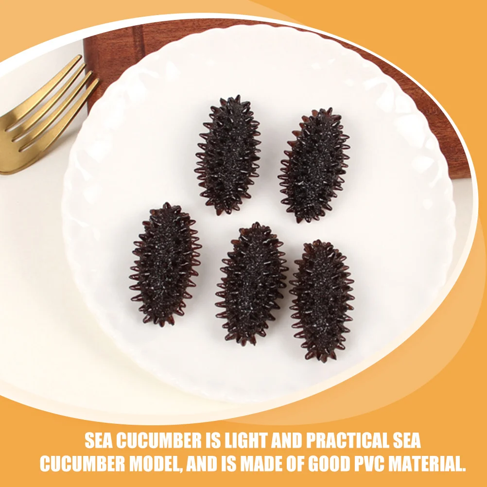 

6pcs Simulation Sea Cucumber Lifelike Food Photo Prop For Home Bakery Restaurant Decor Pvc Trepang Educational