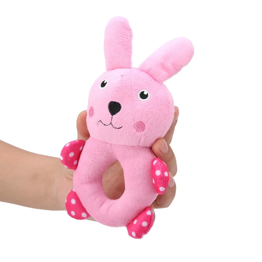 Picture 4: Soft Fabric Dog Ring Round Ring Shape Built In Squeaker Puppy Teething Multi Bright Shades Stitched Solid Build