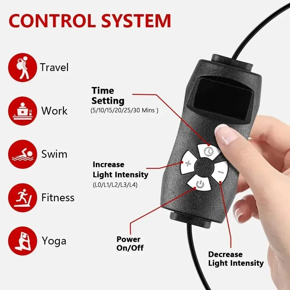 Timeable Red Light Treatment Pad, 660nm Red Light and 850nm Near-infrared Light Pad,to Alleviate Muscle Pain Throughout The Body