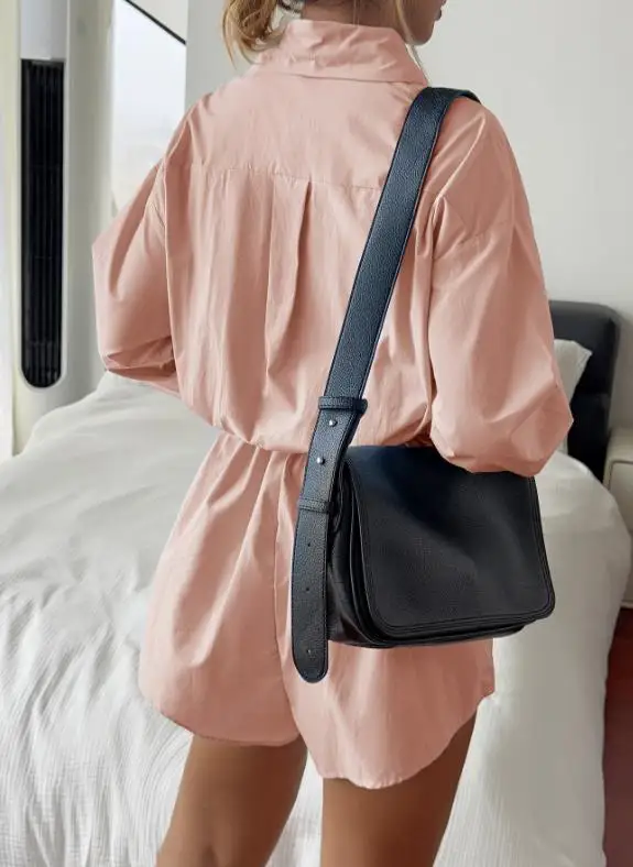 2025秋冬新作ファッションカジュアルエレガントセクシーボタン長袖トップスショートパンツジャンプスーツレディース服