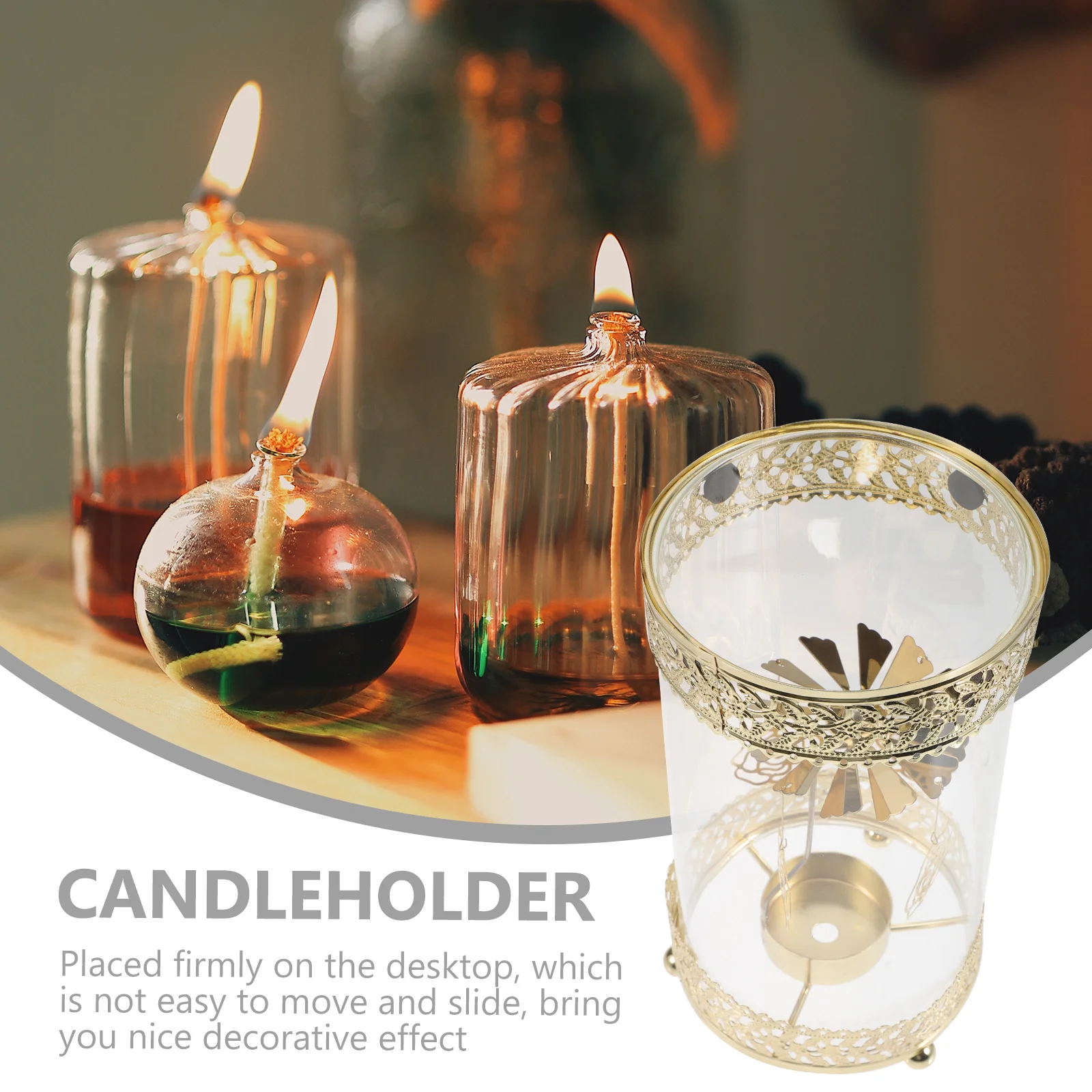 

Retro Tabletop Holder Rotating Metal Design Christmas Wedding Decor Oil Menorahs Chanukah Tea Light Romantic