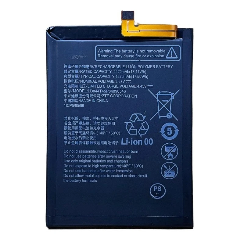 High Quality New 3.87V 4420mAh Li3844T45P8h896546 Mobile Phone Battery for ZTE Blade V40S Axon 40 SE Mobile Phone+Tools