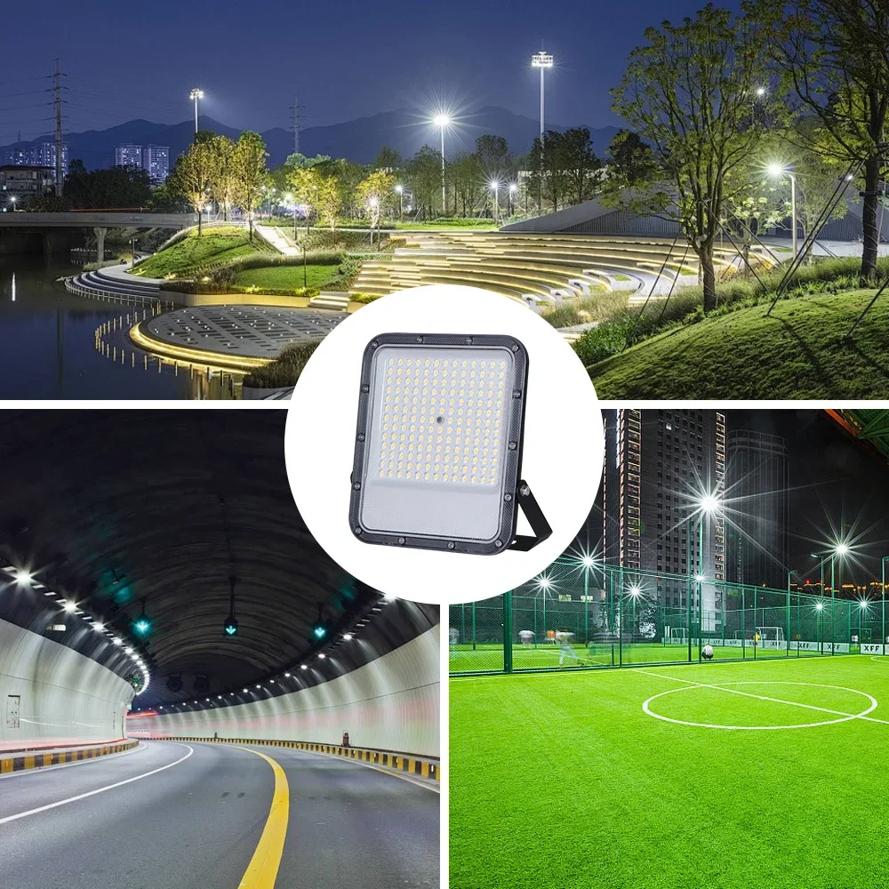 プロ仕様屋外テニスコートLED投光器100W 200W IP66防水PIRモーションセンサーアルミ製高品質ライト