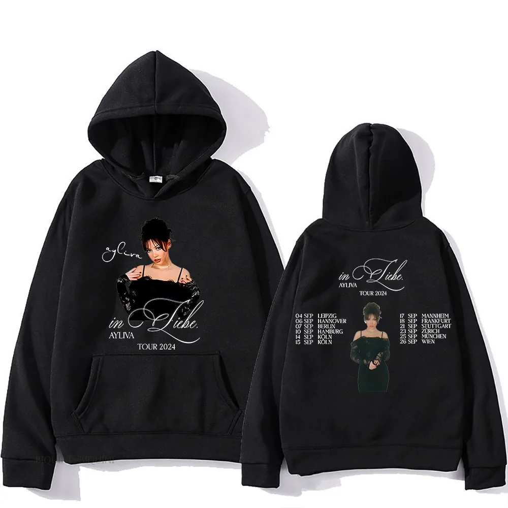 Sudaderas Retro Hooded Ayliva Women With Pocket Fleece Hip Hop Sweatshirt Graphic Printing Fashion Clothes Women Punk Pullovers