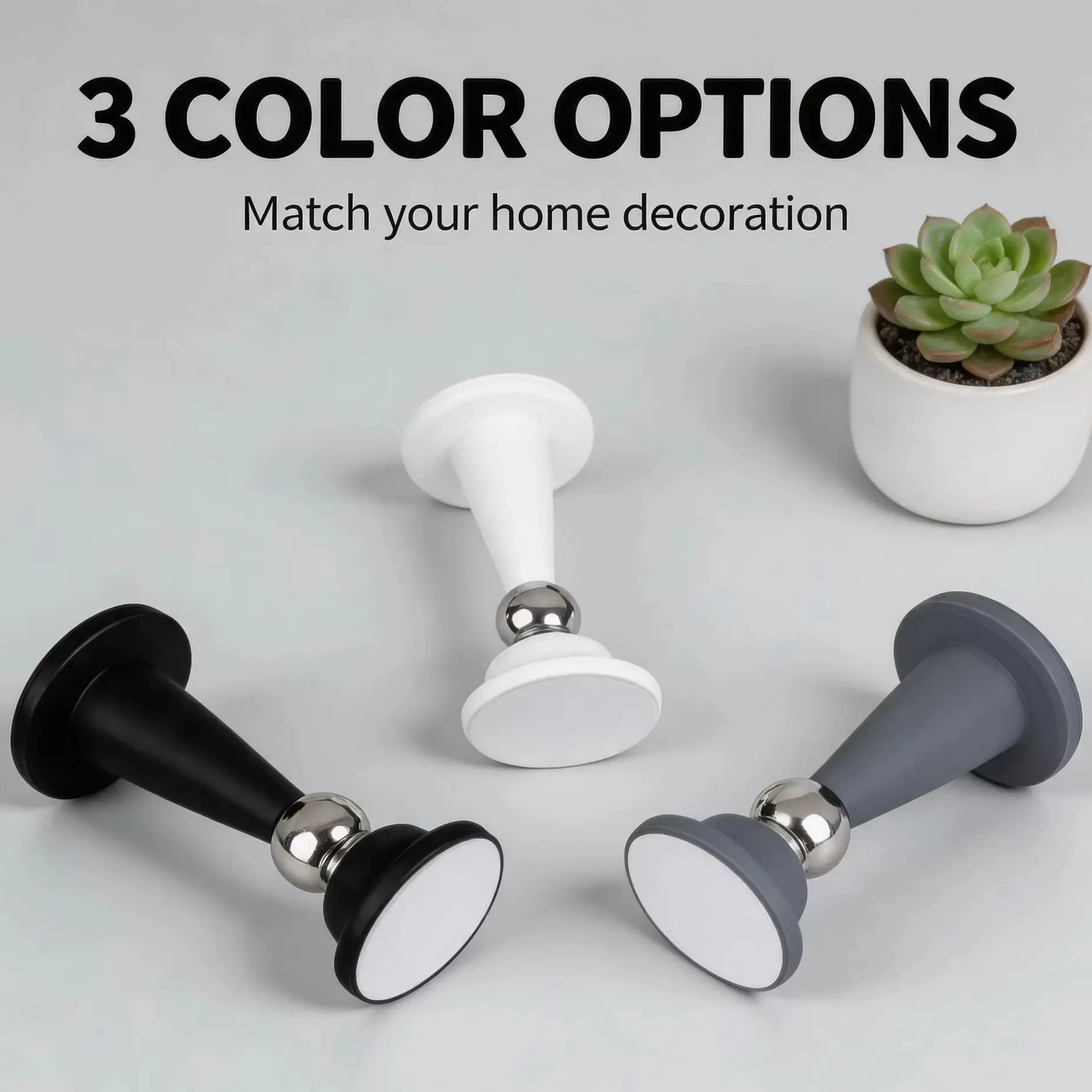 Silicone No-drill Door Stopper/Home Furniture Door Hardware Fitting Accessory Tool Component Part Equipment Kit Set Part New